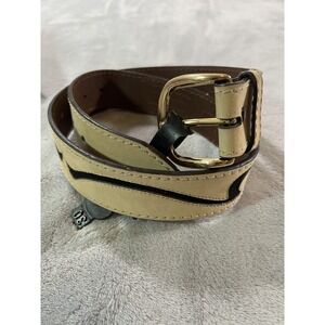 Camel Fantasy Belt Mens Size‎ 30 Tan Brown Western Swirl Design Brass Buckle New